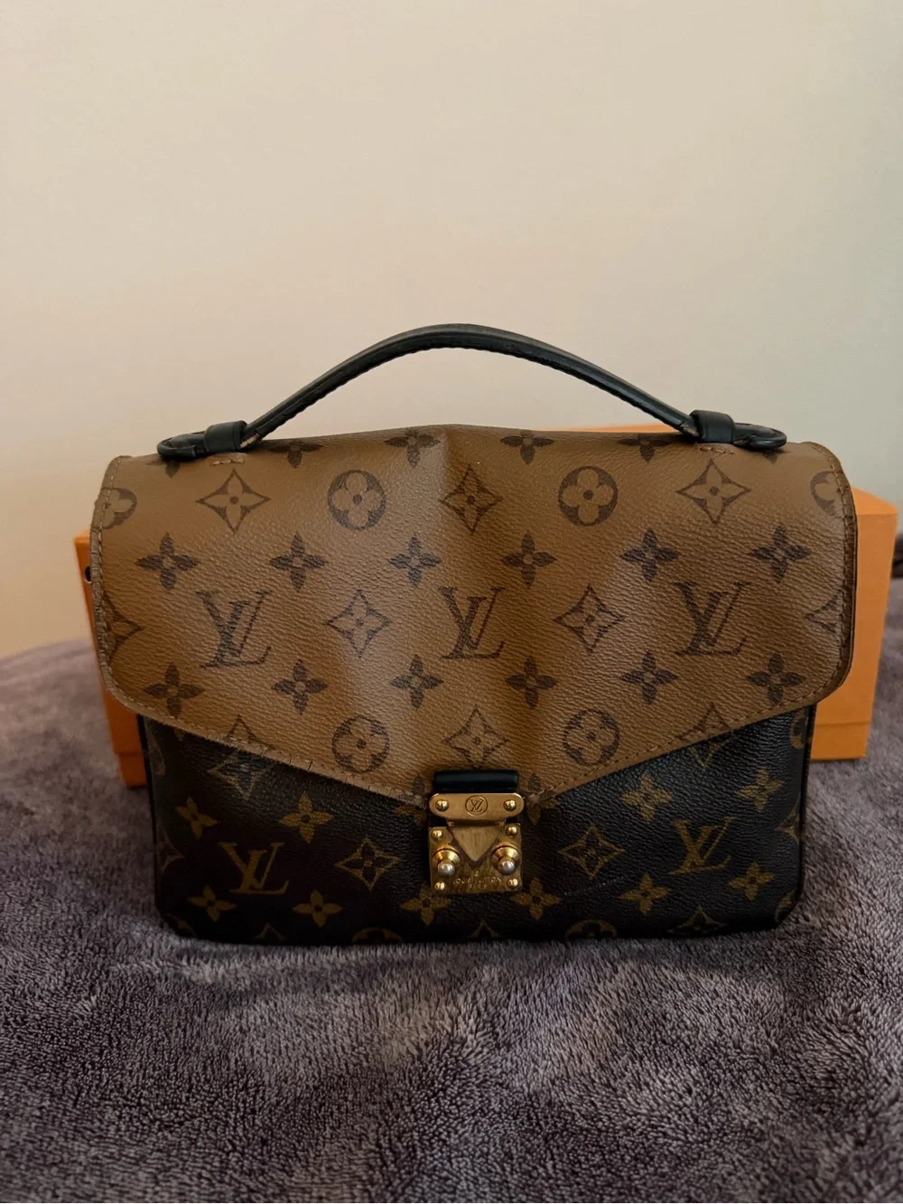 Louis Vuitton Two-Tone Monogram Crossbody with Top Handle